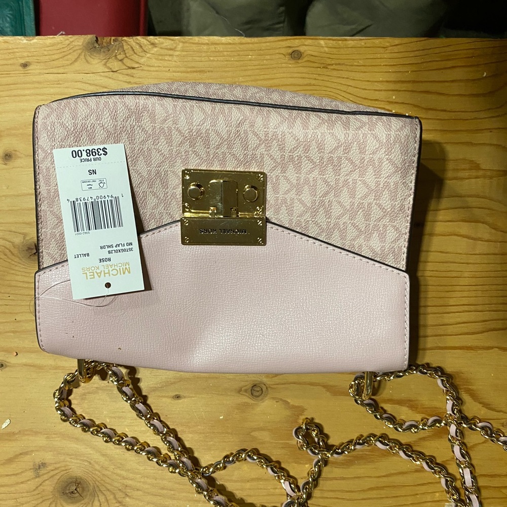 Michael Kors Pink Crossbody Bag with Signature Monogram